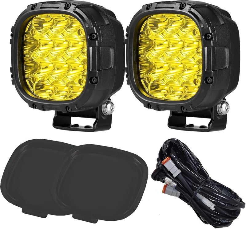 BIGLION.X 4 Inch Pair 160W 18800LM Amber Fog Lights Offroad Pod Lights - Image 1