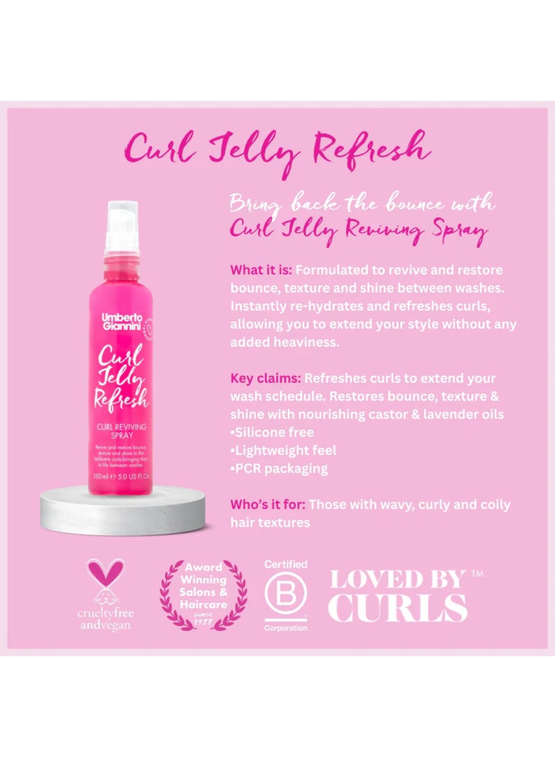 Umberto Giannini Curl Refresh & Revitalize Spray - Instantly Re-Activates Curls on Day-Old Hair, Reduces Frizz & Adds Shine Without Weighing Hair Down (150 ml) - Image 4