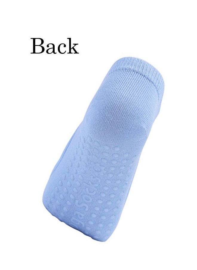 Professional Non Slip Grip Yoga Socks for Women, Ballet Dance Yoga Workout Sprot Socks ,Full Toe Grip Non-Slip Elastic Cuff Socks (Blue)