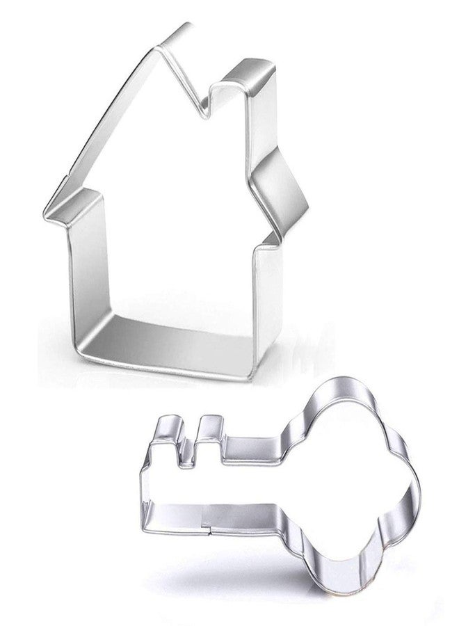 WOTOY Small Key and House Cookie Cutters Set - Stainless Steel - Image 1
