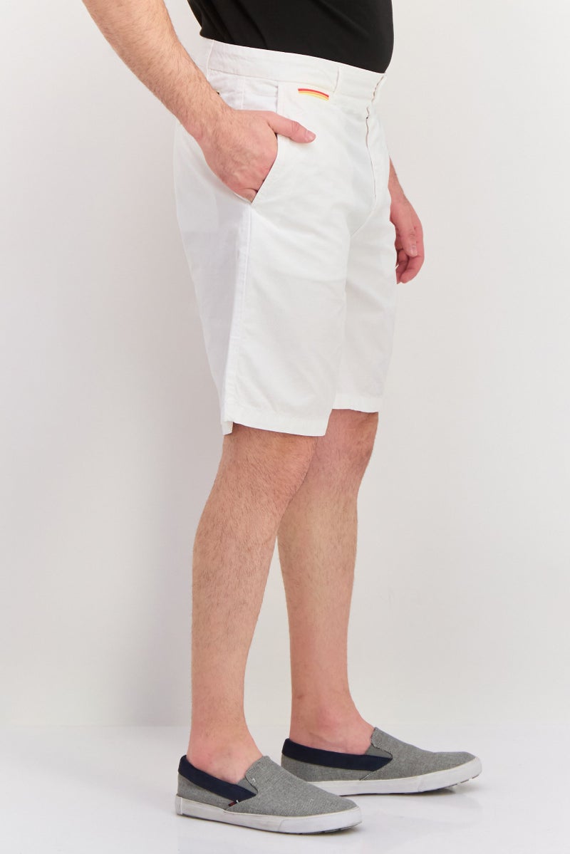 Sundek Men Patch Logo Beachwear Shorts , White  - Image 4