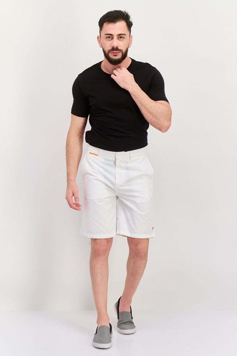 Sundek Men Patch Logo Beachwear Shorts , White  - Image 3
