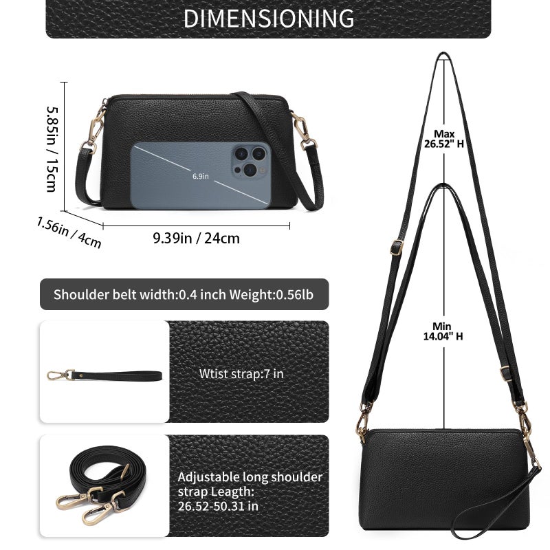 GAEKEAO Crossbody Bags for Women RFID Blocking Leather Cross Body Bag Purses Women's Crossbody Handbags with Wristlet Strap - Image 4