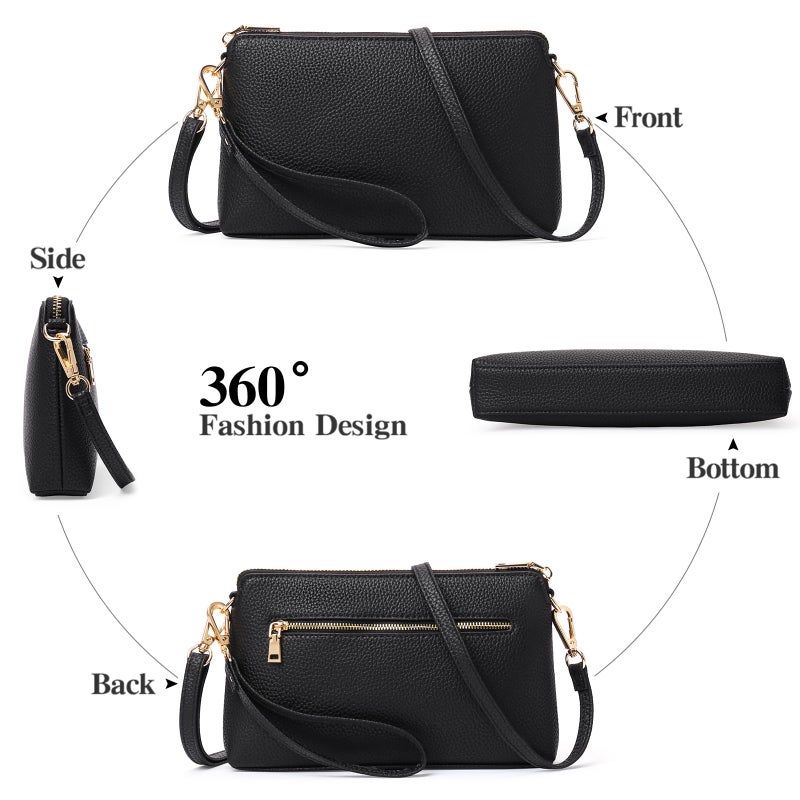 GAEKEAO Crossbody Bags for Women RFID Blocking Leather Cross Body Bag Purses Women's Crossbody Handbags with Wristlet Strap - Image 5