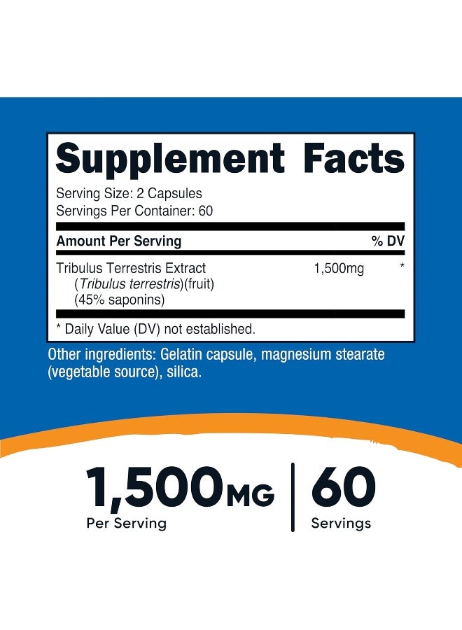 كبسولات مستخلص تريبولوس تيريستريس من نوتريكوست 1500 مجم 120 كبسولة - Image 2