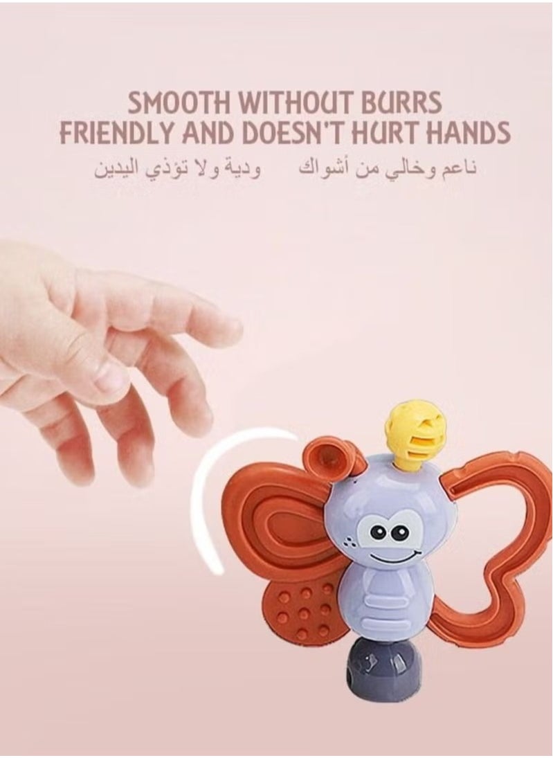 bbet Rattle Toys,  11pcs Baby Rattle Toys with Storage Box,Teether Baby Toys for Infant,Baby Toys 3 6 Months For Kid, Infant Teething Toy Gift for Baby Girl خشخيشة اطفال  العاب اطفال رضع  Grab and Spin Rattles Sensory Toy Set, Food Grade Silicone Material  - Image 5