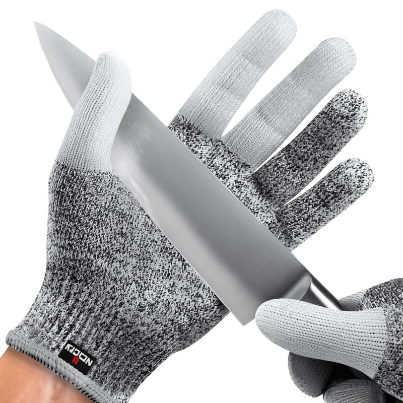 NoCry Cut Resistant Work Gloves for Women and Men, with Reinforced Fingers; Comfortable, 100% Food Grade Kitchen Cooking Hand Protection; Ambidextrous Safety Gear for Cutting; Level 5 Protection - Image 1