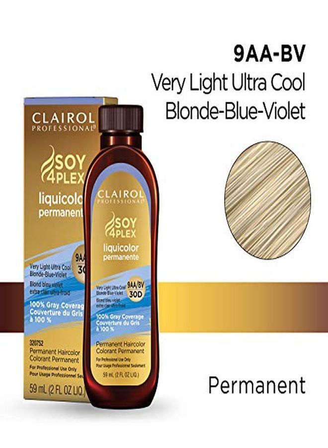 CLAIROL PROFESSIONAL Permanent Liquicolor For Blonde Hair Color, 9Aa-Bv Light Blonde Blue, 2 Oz - Image 2