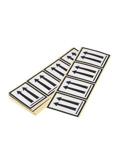 MECCANIXITY Rectangle Black Arrows This Side Up Safe Handling Stickers For Shipping And Packing White With Black Words 2.88 X 4Inch Pack Of 100  - Image 1