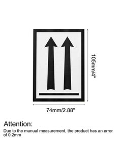 MECCANIXITY Rectangle Black Arrows This Side Up Safe Handling Stickers For Shipping And Packing White With Black Words 2.88 X 4Inch Pack Of 100  - Image 2