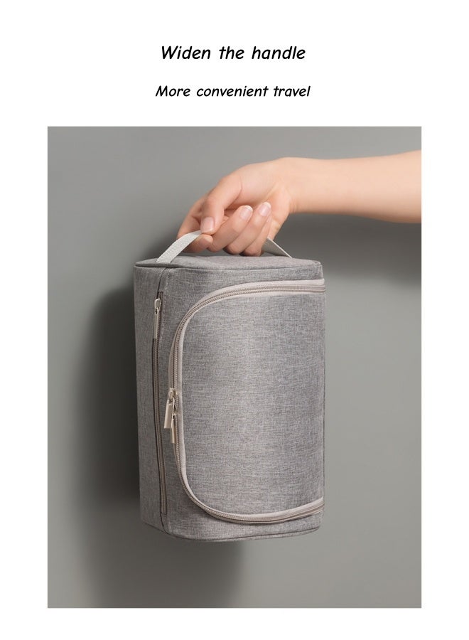 Cosmetic Bag,Makeup Bag,Hanging Cosmetic Bag,Portable Makeup Purse Bag,Travel Cosmetic Bag,Portable Dustproof Storage Bag,Toiletry Bag,Zipper Accessories,Waterproof and wear-resistant,Large capacity,Travel Necessities Gift(Black) - Image 5