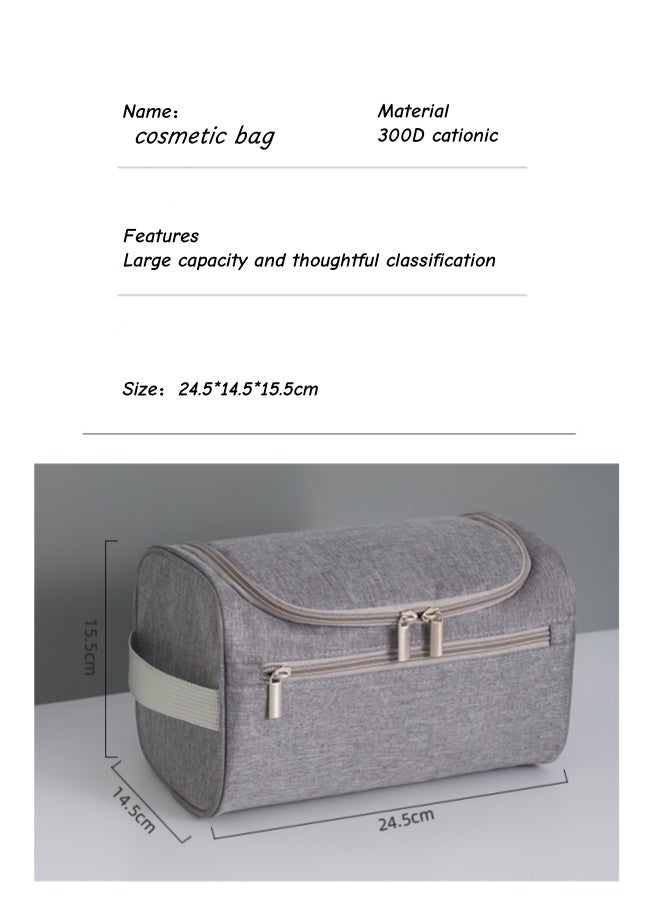 Cosmetic Bag,Makeup Bag,Hanging Cosmetic Bag,Portable Makeup Purse Bag,Travel Cosmetic Bag,Portable Dustproof Storage Bag,Toiletry Bag,Zipper Accessories,Waterproof and wear-resistant,Large capacity,Travel Necessities Gift(Black) - Image 2