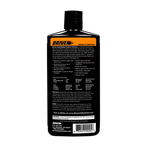 DRIVEN Vinyl/Rubber/Leather Protector with Rich Gels, Protective Polymers & UV Sunscreen - for Car, Boat, RV Interiors, Furniture, Apparel, Boots, & More - Prevents Fading, Cracking & Discoloration - Image 2