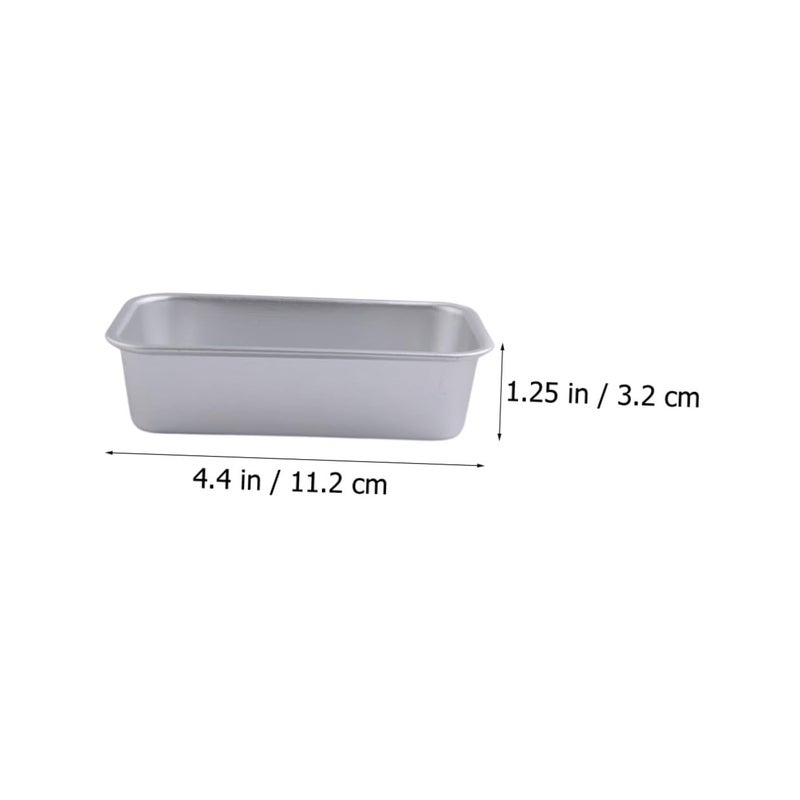 Non Stick Aluminum Alloy Rectangular Cake Mold Toast Pan Baking Set 6 Pieces - Image 3