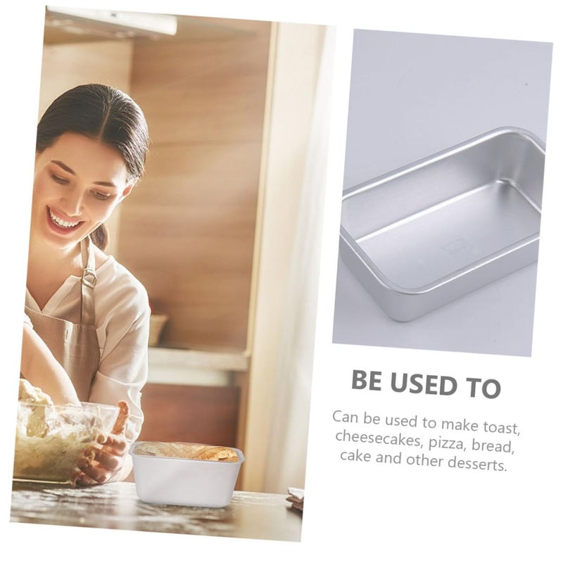 Non Stick Aluminum Alloy Rectangular Cake Mold Toast Pan Baking Set 6 Pieces - Image 5