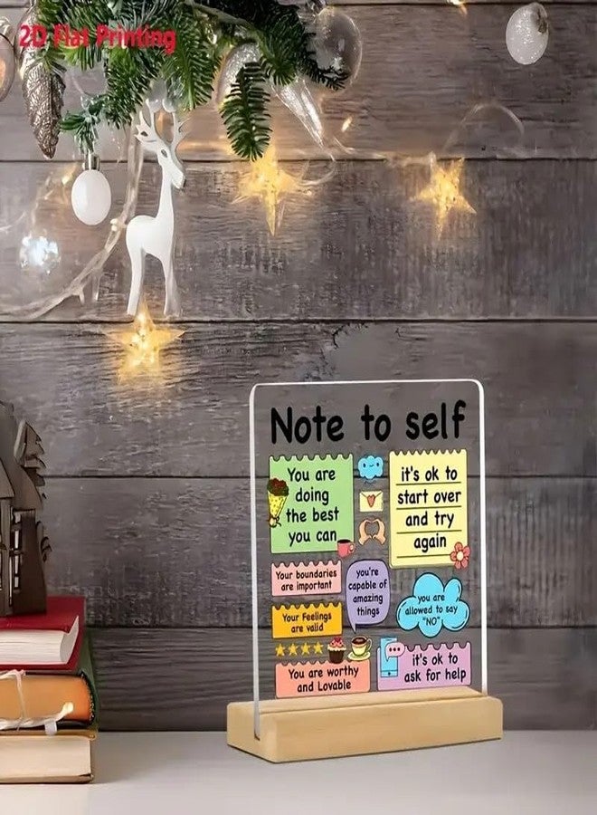 Bs amor Acrylic Self-Love Reminder Desk Card Motivational Office & School Decor, Colorful Sticky Note Design for Home, Work, or Classroom, Motivational Office Decor 5x4 inch - Image 4
