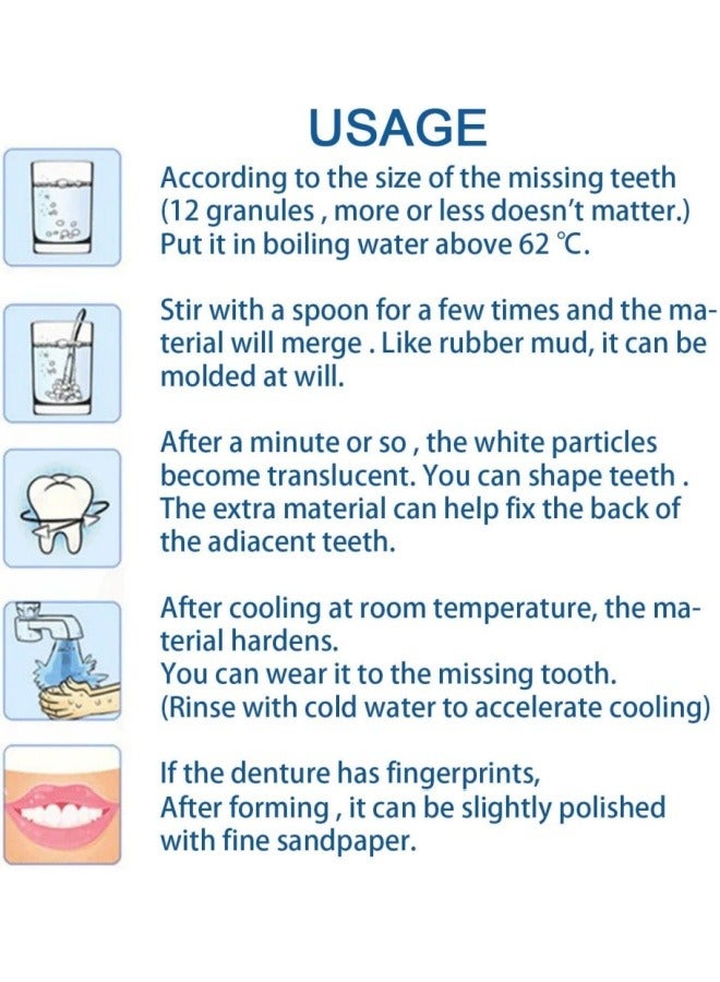 EELHOE 30ml shapeable teether, film and television makeup denture modification temporary filling teether  - Image 5