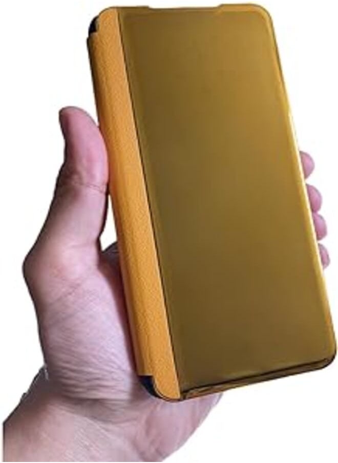 Generic - New M7molge Smart View Flip Wash and Back Case (Works Sensor but Download Special Software) View Compatible with Oppo Reno 8T Stylish Slim Flip Soft Case - Copper Color New - Image 1