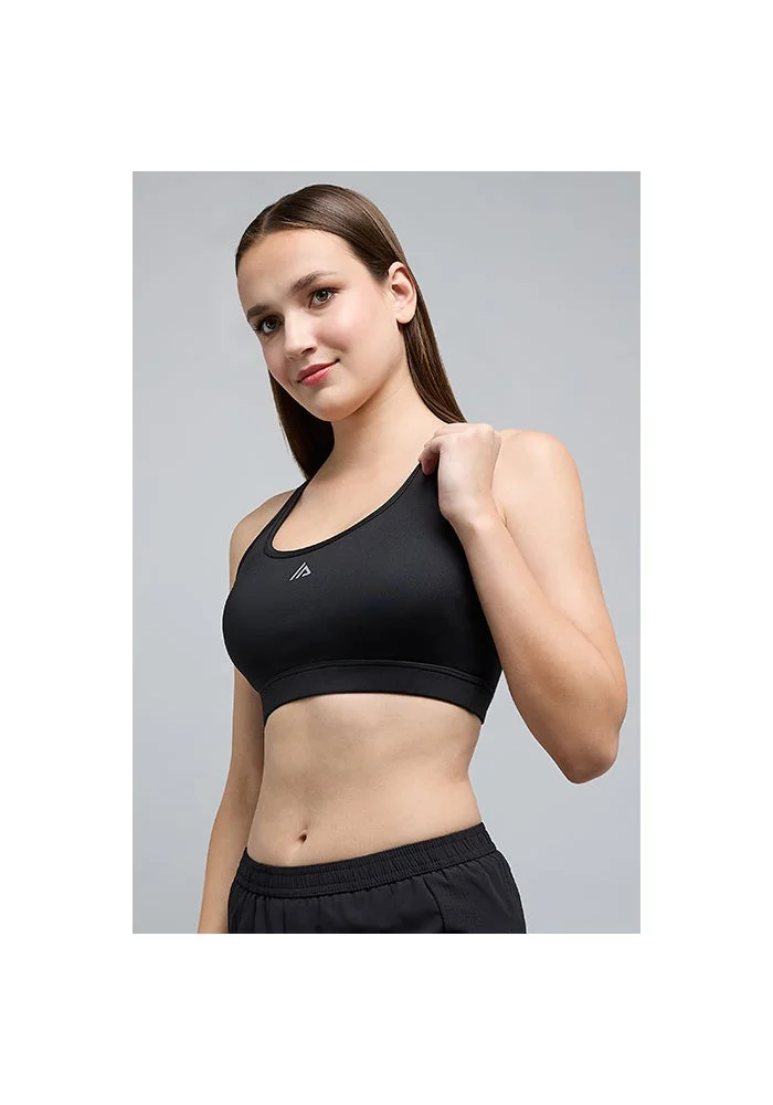 R&b  Solid Sports Bra with Scoop Neck for Women | Best Price UAE