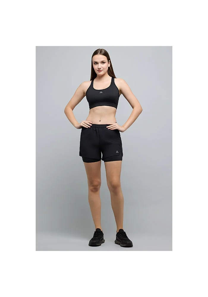 R&b  Solid Sports Bra with Scoop Neck for Women | Best Price UAE
