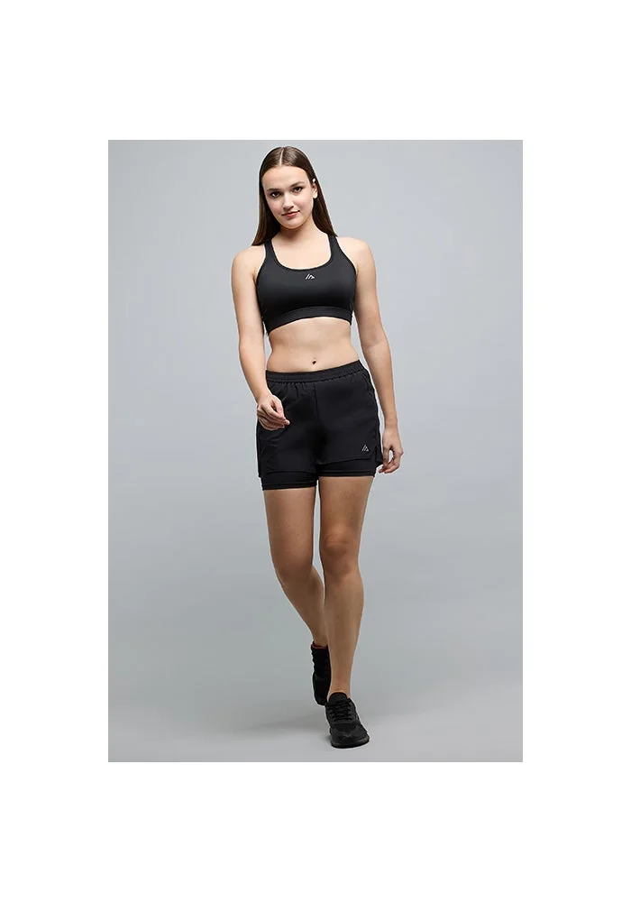 R&b  Solid Sports Bra with Scoop Neck for Women | Best Price UAE