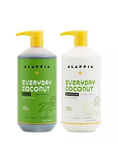 Alaffia Everyday Coconut Shampoo And Conditioner Normal To Dry Hair Helps Gently Clean Scalp And Hair Of Impurities With Ginger And Coconut Oil Fair Trade Purely Coconut 32 Oz Each  - Image 2
