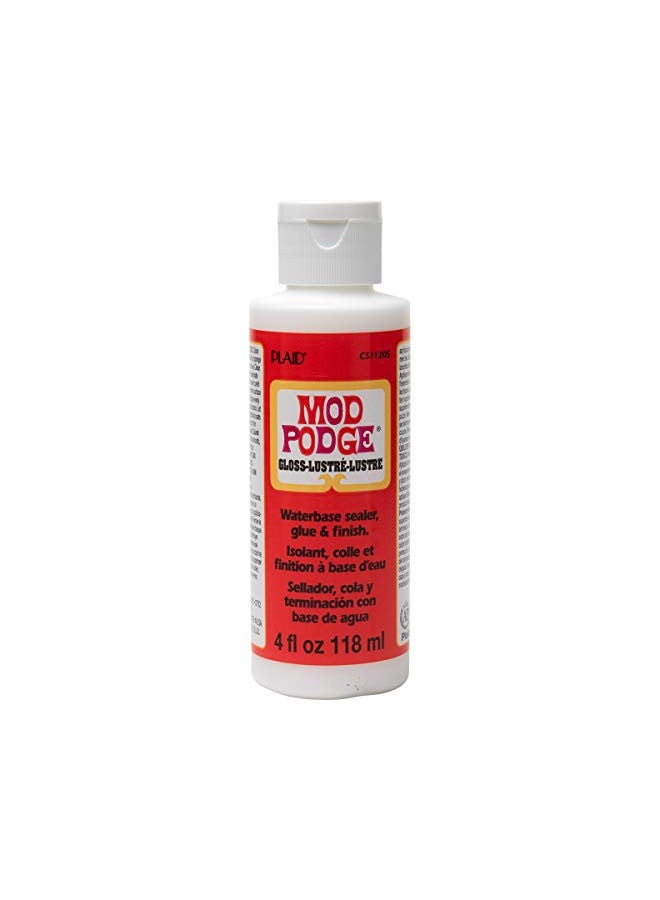 Mod Podge مود بودج PLCS11205 11359 لامع 4 أونصة زجاجة ضغط، 4 أونصة - Image 1