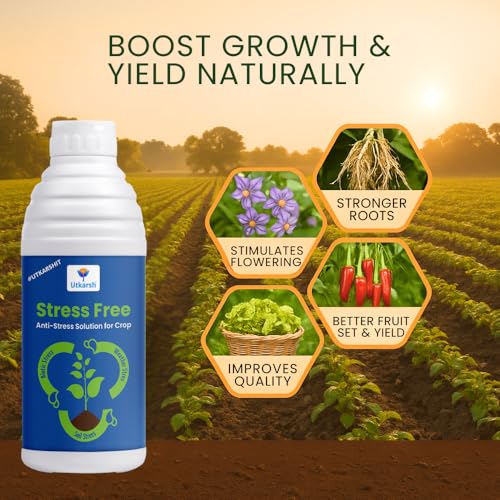 Utkarsh Stress Free - Humic acid, Fulvic acid & Amino Acid Seaweed Extract based Biostimulant, Stimulates Flowering & Fruit Setting, Promotes Vigorous Root & Shoot Growth | 250 ml; Pack of 1 - Image 3