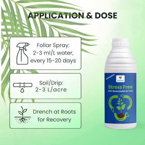 Utkarsh Stress Free - Humic acid, Fulvic acid & Amino Acid Seaweed Extract based Biostimulant, Stimulates Flowering & Fruit Setting, Promotes Vigorous Root & Shoot Growth | 250 ml; Pack of 1 - Image 5