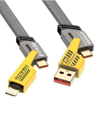 4 in 1 Cable Supports Fast Data Transfer Fast Turbo USB Multi-use Charging Cable: Fast with A/C to 65W Type + 27 PD Nylon Braided with Multiple Ports Compatible with iPhone, Android, Samsung Galaxy with Velcro Lock - Lightning Type C Cable Fast Charging 4 in 1 65W Charger Wire to Multi Type / A Port for iPhone iPad Samsung - Fast Charging Cable Compatible with iPhone 15 Pro Max, iPhone 14 Pro Max, Samsung Galaxy S24 Ultra, Oppo, Realme, Xiaomi and Infinix - Compatible with Models A16,A24,A25,A72,A55,A35 Note Categories - Multi Cable Type C to Type C - Type C to Lightning - Type C to Type A - Lightning to Type A - Supports Transferring Files, Photos and Data from One Phone to Another Type C to Type C (Multiple Colors ) - pzsku/ZA87861892E5028C98C5FZ/45/_/1735421015/e1e392be-c83d-4b6f-8e1f-1ae19bc9d8cc