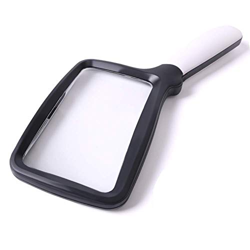 Greemito Folding Handheld Magnifying Glass with Light, 3X Large Rectangle Reading Magnifier with Dimmable LED for Seniors,Newspaper, Books, Small Print, Lighted Gift for Low Visions (Plastic) - Image 1