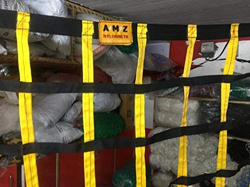 AMZ SPORTS NETS AMZ Sport Nets Truck Container Cargo Net Belt 2inch Patti Cargo Net for Goods Safety | Heavy Duty Cargo Net for Truck, Pickup Containers and Construction Safety | (Belt, 8FT x 8FT) - Image 2