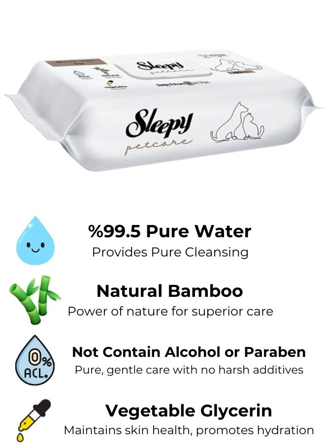 Sleepy - Sleepy Natural Bamboo Pet Wipes -60 Sheets- Gentle, pure, and eco-friendly care for your furry friend! - Image 1