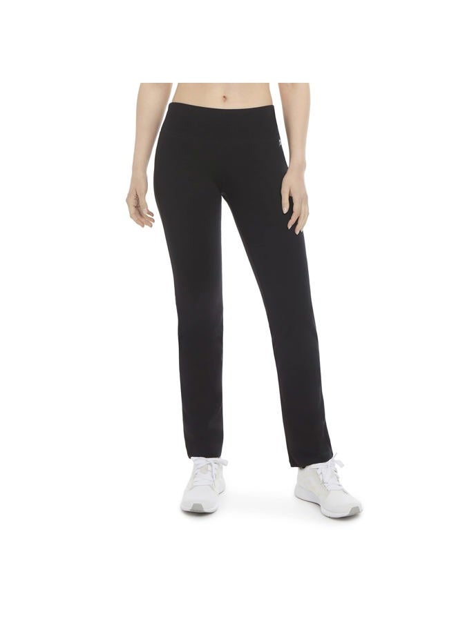Energy Zone Women's Cotton Stretch Yoga Pant, Deep Black, L - Image 1
