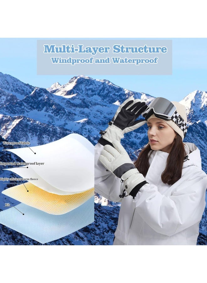 قفازات تزلج شتوية للرجال والنساء، قفازات تزلج على الجليد مقاومة للماء والرياح بشاشة تعمل باللمس بعشرة أصابع، قفازات تزلج شتوية معزولة ودافئة، للطقس البارد القارس - Image 5