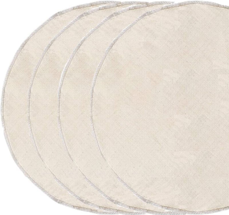 WUD Unbleached Muslin Idli Cloth 4 Round Pieces for Steaming Idlis Without Hole,Double Stitched Edges, Reusable Size- 30cm Diameter,Suitable for 3/4/5/6/7 Pit Idli Plates - Image 1