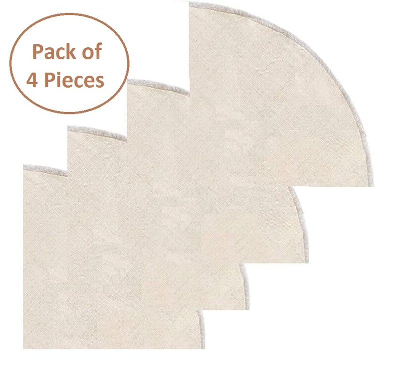WUD Unbleached Muslin Idli Cloth 4 Round Pieces for Steaming Idlis Without Hole,Double Stitched Edges, Reusable Size- 30cm Diameter,Suitable for 3/4/5/6/7 Pit Idli Plates - Image 3