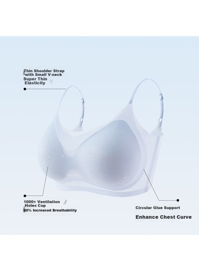 Liberal Ziyouxi Women's Bra, Underwear Brassiere, 7a Antibacterial, Summer Ice Silk Cool Feeling, Seamless Vest-style Air Conditioning Shirt, Breathable And Adjustable - Image 3