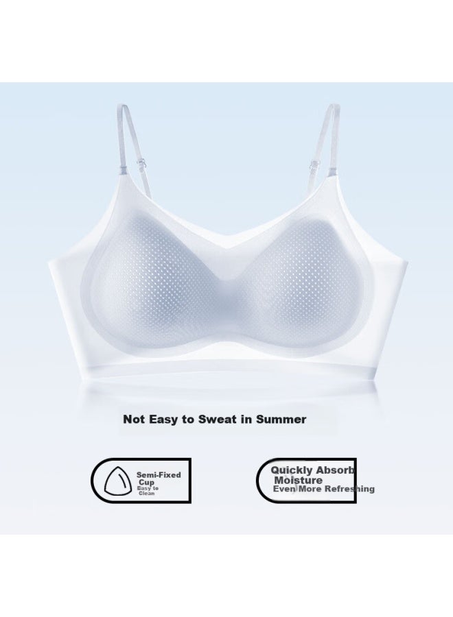 Liberal Ziyouxi Women's Bra, Underwear Brassiere, 7a Antibacterial, Summer Ice Silk Cool Feeling, Seamless Vest-style Air Conditioning Shirt, Breathable And Adjustable - Image 2