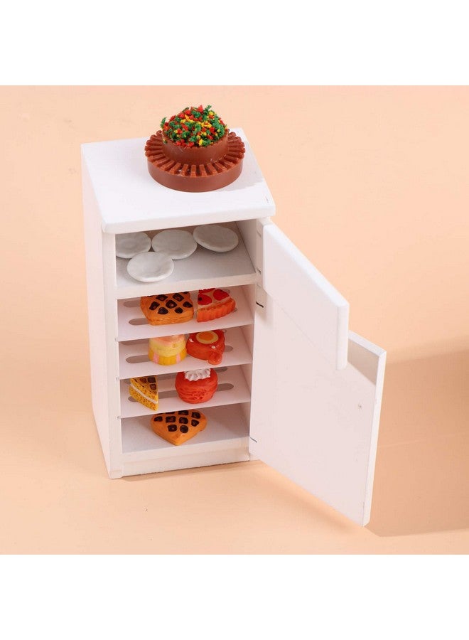 Haomian Haomian Dollhouse Kitchen Furniture Kit 1:12 Dollhouse Miniature Furniture Wooden Kitchen Cabinet Fridge Set Kitchen Dining Room Furniture for 1:12 Dollhouse Miniatures Scenes Accessories (C) - Image 5