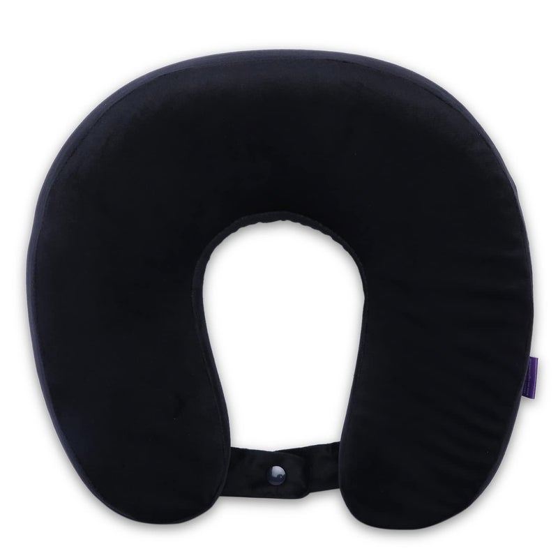 Viaggi Black U Shaped Memory Foam Travel Neck and Neck Pain Relief Comfortable Super Soft Orthopedic Cervical Pillows