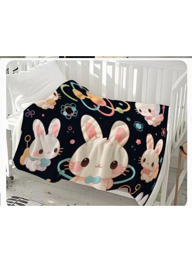 عام بطانية رقيقة من الفانيلا الكرتونية للأطفال والرضع (دافئة ومريحة، ومناسبة للنوم والألعاب) 70 سم * 100 سم - Image 2