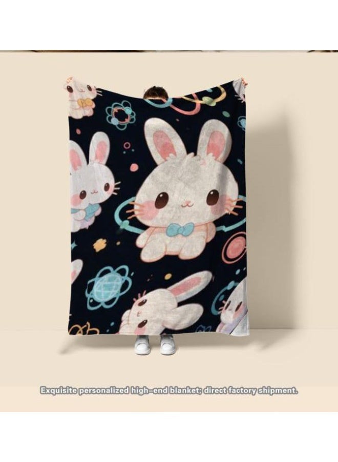 عام بطانية رقيقة من الفانيلا الكرتونية للأطفال والرضع (دافئة ومريحة، ومناسبة للنوم والألعاب) 70 سم * 100 سم - Image 1