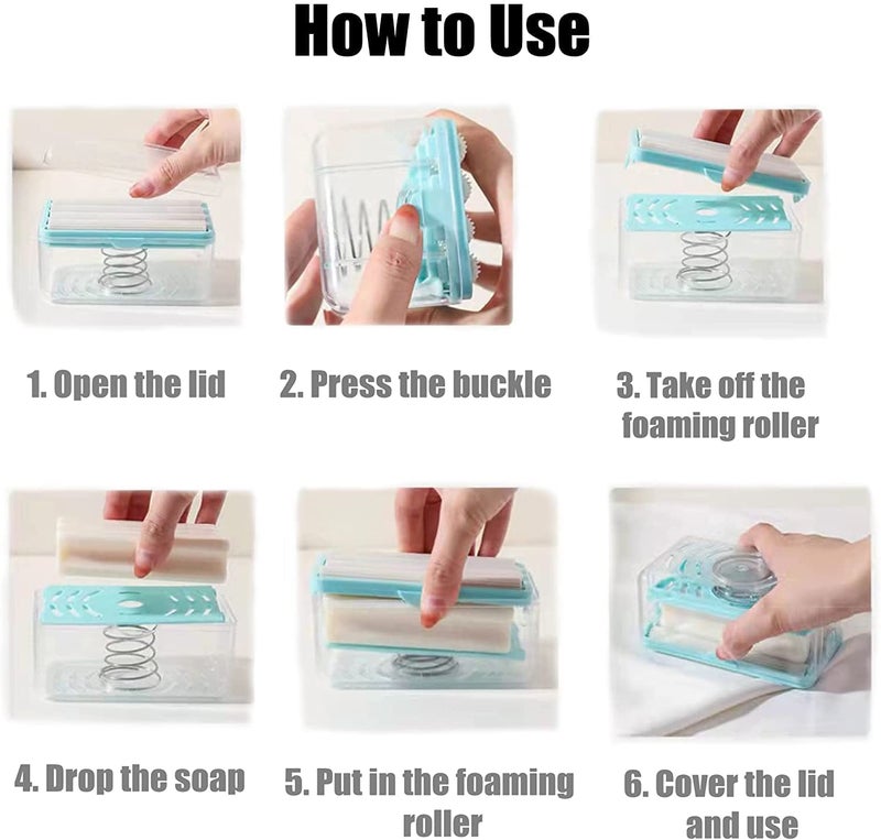 Welofy Welofy Cloth Washing Soap Roller Dispenser Case with Lid Having RollerPack of 1 - Image 5