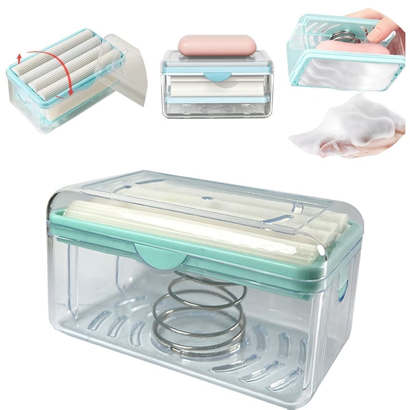 Welofy Welofy Cloth Washing Soap Roller Dispenser Case with Lid Having RollerPack of 1 - Image 1