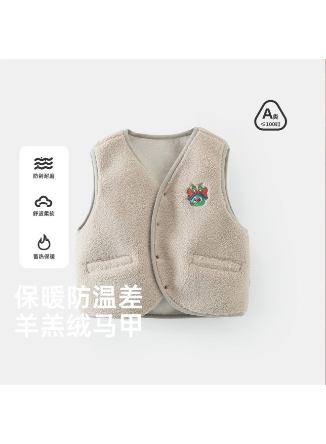Vest Boys Fleece Vest Children's Outerwear Layering New Year's Outerwear - Image 2
