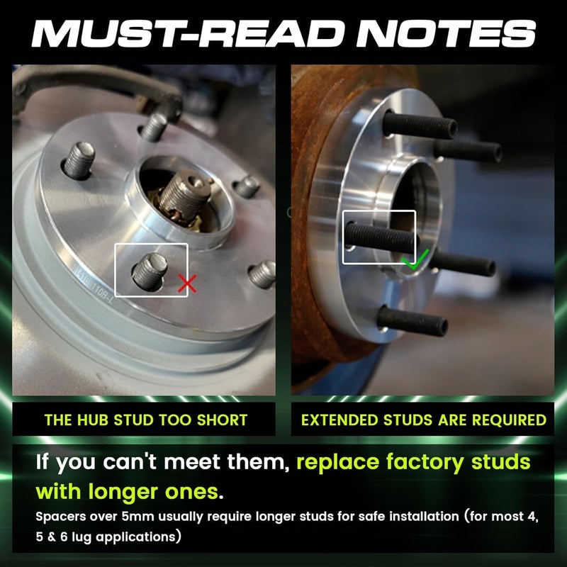 Customadeonly 5x100 Wheel Spacers for Chevy Dodge - 8mm Thick (2pcs) Hubcentric 57.1 to 73.1 - Image 2