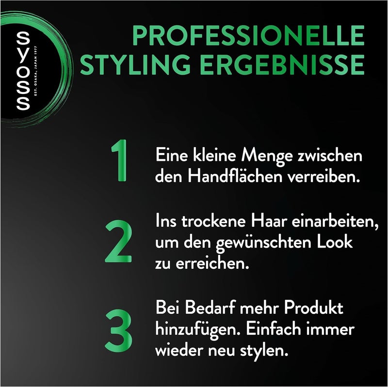 SYOSS Wax Max Hold (1 x 150 ml), hair wax for long-lasting salon styles at home, strong control and medium shine for well-groomed hair styling - Image 5