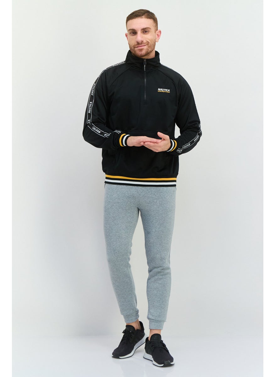 Nautica Competition - Men Sportswear Fit Long Sleeves Training Sweatshirt, Black - Image 1