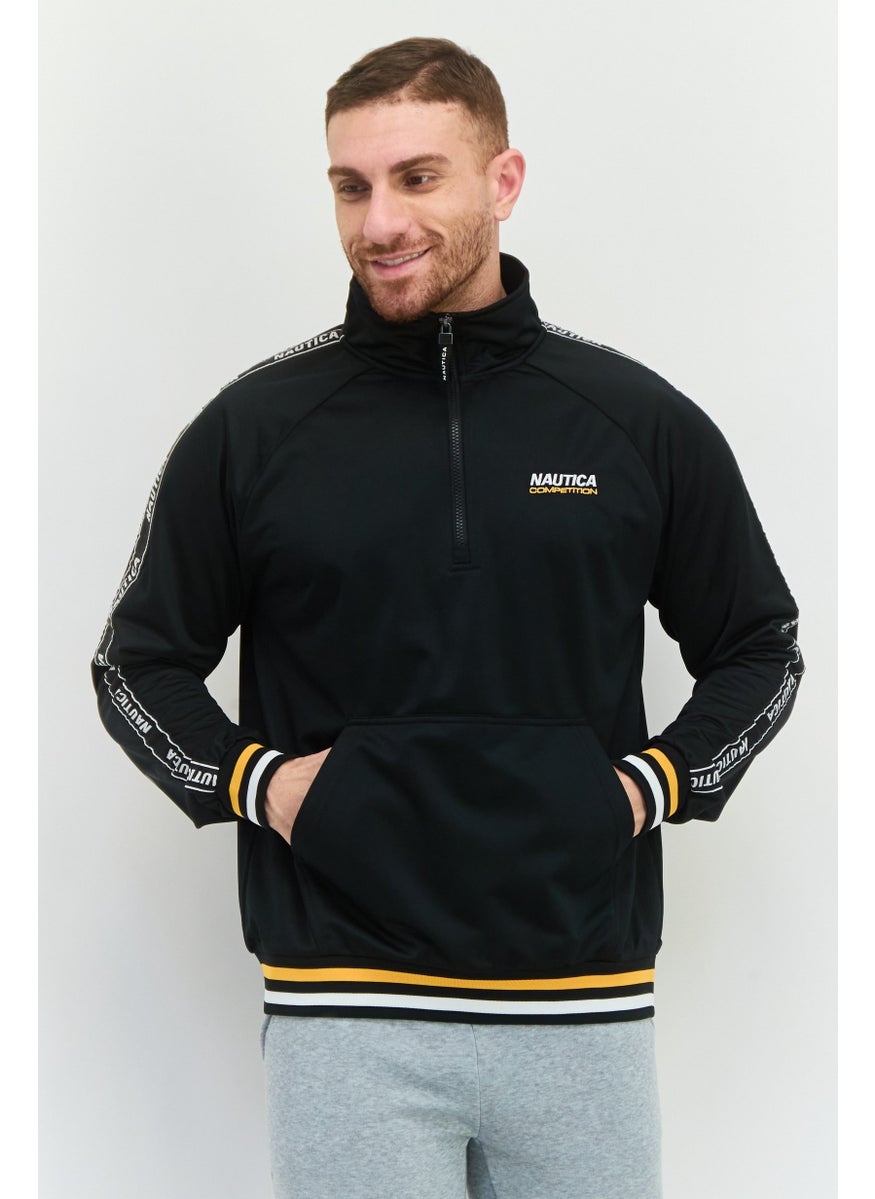 Nautica Competition - Men Sportswear Fit Long Sleeves Training Sweatshirt, Black - Image 1